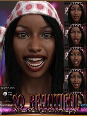 So Beautiful Mix & Match Expressions for Monique 7 & Genesis 3 Female(s)如此美丽的搭配表情-如此美丽的混合＆＃038;Monique 7＆＃038的匹配表达式;创世纪3女性（s）如此美丽的搭配表情