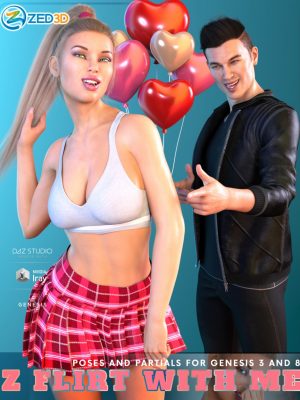 Z Flirt With Me Poses and Expressions for Genesis 3 and 8-z调情我的创世纪3和8的姿势和表达