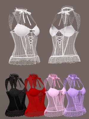 CNB Lace dForce Bustier for Genesis 8 and 8.1 Females-创世纪8和81女性的蕾丝紧身胸衣