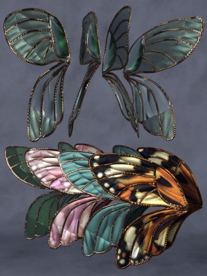Copperwhirl Wings for Genesis 8 and 8.1 Females