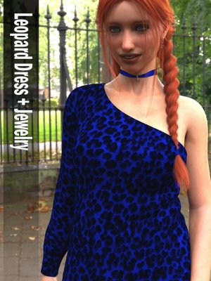 LeopardDress Outfit for Genesis 8 Female-创世纪8女性豹纹装