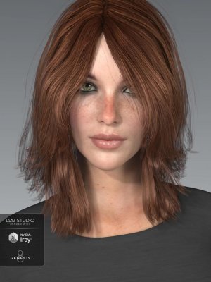 Shiloh Hair for Genesis 3 and 8 Female(s)-创世纪3和8女性的夏伊洛头发