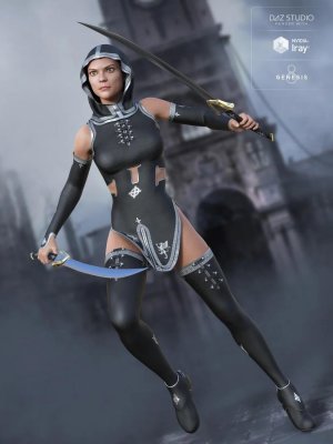 Templar Huntress Outfit for Genesis 8 Female(s)
