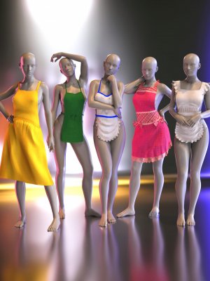 dForce Aprons Mega Pack for Genesis 8 and 8.1 Females-适用于8和81女性的围裙