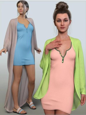 dForce Casual Summer Outfit for Genesis 8 and 8.1 Females-