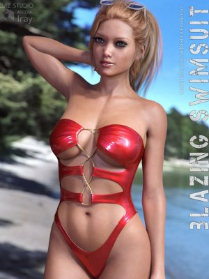 Blazing Swimsuit for Genesis 8 Females-创世纪8女性的炽热泳衣