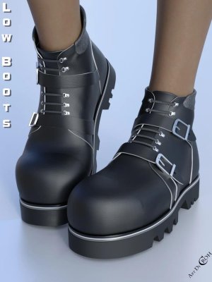 Low Boots for Genesis 8 Female(s)-低靴为创世纪8女性