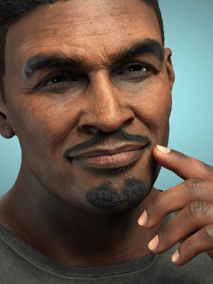 Pencil Mustache and Goatee for Genesis 8.1 Males-创世纪81男性的铅笔胡子和山羊胡
