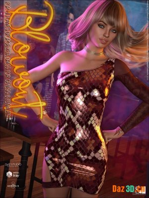 Blowout for dForce Zeta Dress for Genesis 8 Females-《创世纪8》女性的礼服