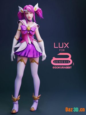 LUX Star Guardian For Genesis 8 and 8.1 Female-创世纪8和81女性的勒克斯明星守护者