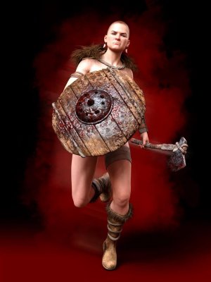 M3DVTO Shield and Axe Ogre Weapons-3盾牌和斧头食人魔武器
