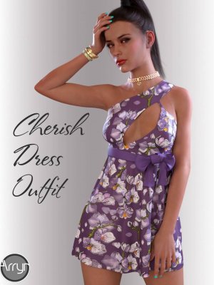 dForce Cherish Candy Dress for Genesis 8 Female(s)-糖果连衣裙为创世纪8女性