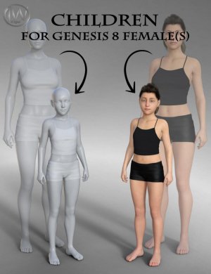 Body Shapes-Children for Genesis 8 Female-身体形态创世纪8女性的孩子