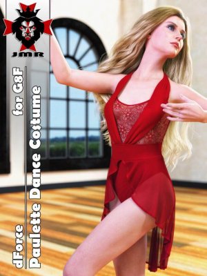 JMR dForce Paulette Dance Costume for G8F-8的舞蹈服装