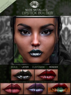 Nude Metallics Lipstick Builder Merchant Resource Genesis 8 Females-裸金属唇膏制造商商人资源创世纪8女性
