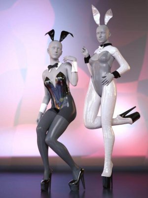 dForce Bunny Suit and Reverse Bunny Suit Bundle for Genesis 8 and 8.1 Females-适用于8和81女性的兔子装和反向兔子装套装
