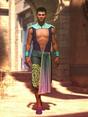 dForce Fantasy Rogue Outfit for Genesis 8 and 8.1 Males-《创世纪8》和《创世纪81》男性的幻想盗贼装备