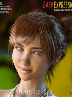 Easy Expressions 2 for Genesis 8.1 Female-创世纪81女性的简单表达2