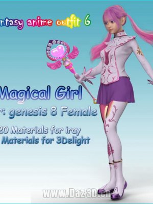 Fantasy Anime Outfit 6 _ Magical Girl_ for G8F-幻想动漫装6魔法少女为8