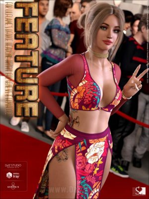 Feature for dForce Headline Outfit for Genesis 8 Females-《创世纪8》女性的标题装备的特征