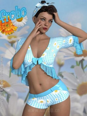 Frolic dForce outfit for Genesis 8 Females-《创世纪》第8章女性的嬉闹力量装备