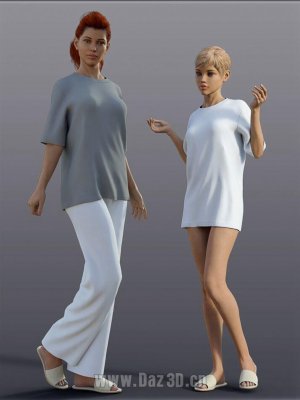 H&C dForce Housewear Outfit A for Genesis 8 Female(s)-创世纪8女性家居服