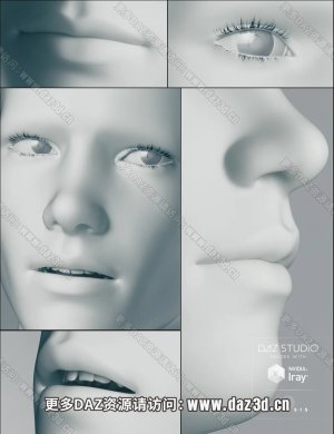 Genesis 3 Female Head Morphs-G3脸部头部控制插件包含男女