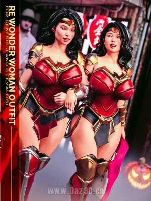 RE Wonder Woman Outfit For Genesis 3 and 8 Female(s)-关于《创世纪3》和《8女性》的神奇女侠服装