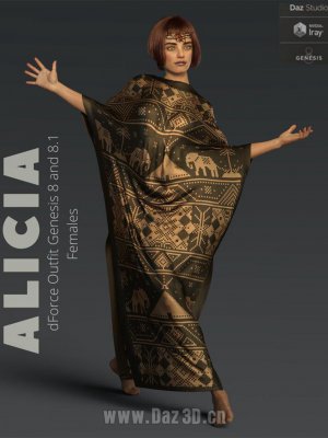 dForce Alicia Outfit for Genesis 8 & 8.1 Females-为创世纪881女性准备的装备