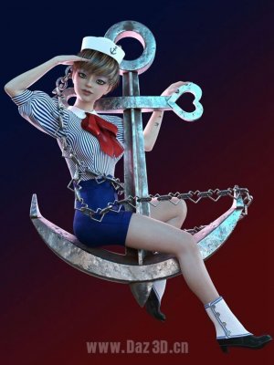 dForce Anchors Away Outfit for Genesis 8 Female-为创世纪8女性锚定装备