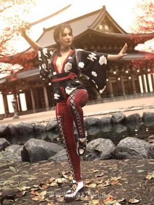 dForce Doku Sakura HD Outfit for Genesis 8 and 8.1 Females-为创世纪8和81女性设计的装备
