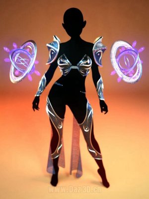 dForce Luna Armor and Accessories for Genesis 8 and 8.1 Females-《创世纪8》和《创世纪81》女性的盔甲和配件