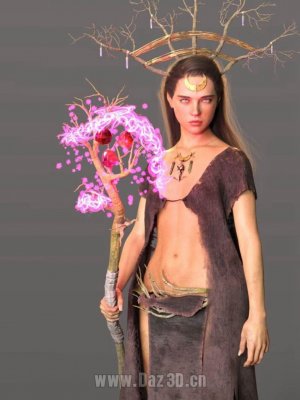 dForce Woodland Witch Outfit for Genesis 8.1 Females-创世记81女性的林地女巫装备