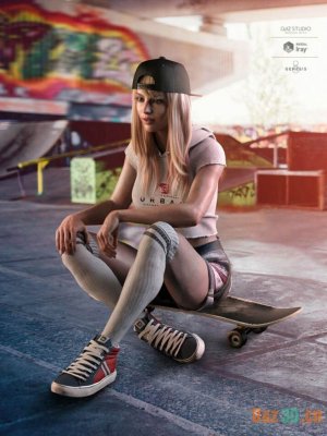 AJC Pro Skate Outfit for Genesis 8 Females-职业滑板装备为创世纪8女性