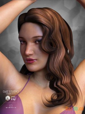 Casino Hair for Genesis 3 Female(s)-创世纪3女性的赌场头发