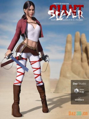 Giant Slayer Outfit Set for Genesis 8 and 8.1 Females-《创世纪》第8章和第81章女性的巨人杀手装备