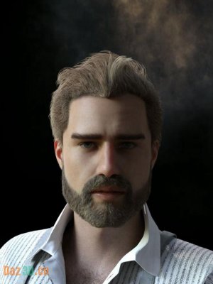 Jeremy Professional Hairstyle and Beard for Genesis 8 and 8.1 Males-杰里米创世纪8和81男性的专业发型和胡须