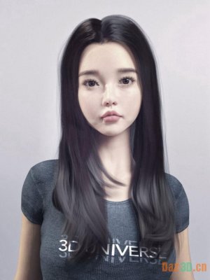 Meili Hair for Genesis 8 and 8.1 Females-创世纪8和81女性的美丽头发