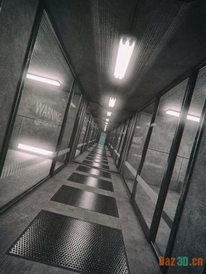 Modern Jail Corridor-现代监狱走廊