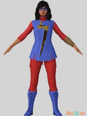 Ms. Marvel Suit for Genesis 8 Female-创世纪8号女性惊奇女士套装
