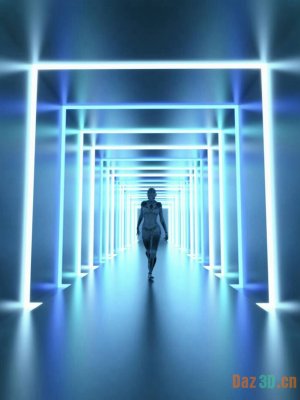 Neon Light Corridor-霓虹灯走廊
