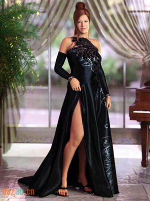dForce Night Dress Outfit for Genesis 8.1 Females-为创世纪81女性设计的睡衣套装
