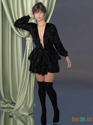 dForce Riley Outfit for Genesis 8 Female(s)-为创世纪8女性（）提供的装备