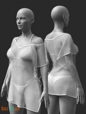 dForce X Fashion Rings Bikini Outfit for Genesis 8 and 8.1 Females-时尚戒指比基尼装备为创世纪8和81女性