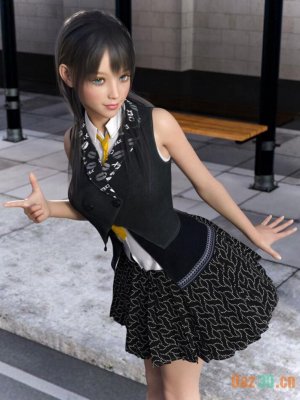 dForce Yuna Style Outfit for Genesis 8 Females-《创世纪8》女性的风格服装