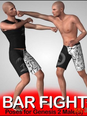BAR FIGHT Poses for Genesis 2 Male(s)-酒吧战斗姿势为创世纪2男性（s）