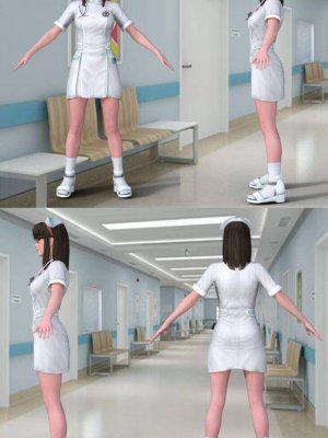 DOA Hitomi Nurse Outfit For Genesis 8 Female-创世纪8女性护理服