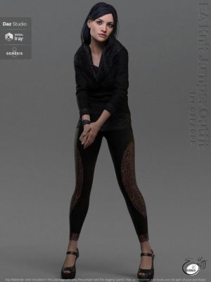 EA dforce Knit Jumper Outfit for Genesis 8 Female-创世纪8女性的针织套头衫