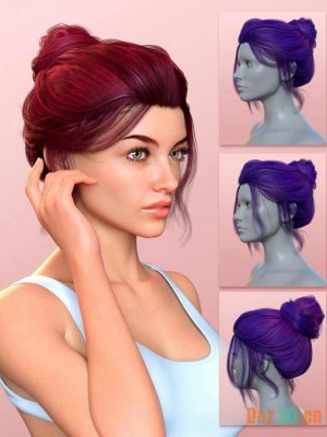 Magical Arts Updo Hairstyle for Genesis 8.1 Females-创世纪81女性的魔法艺术盘发发型