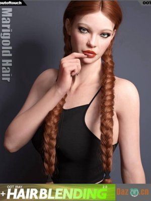 Marigold Hair for Genesis 3 and Genesis 8 Female(s)-金盏花头发为创世纪3和创世纪8女性（S）